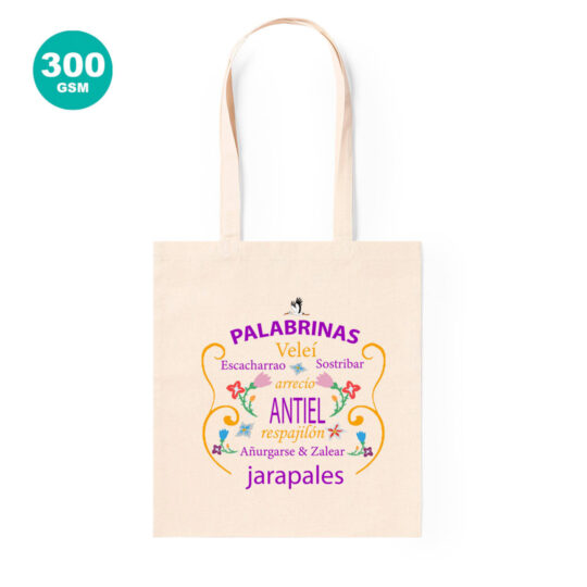 Tote bag Palabrinas algodón beige