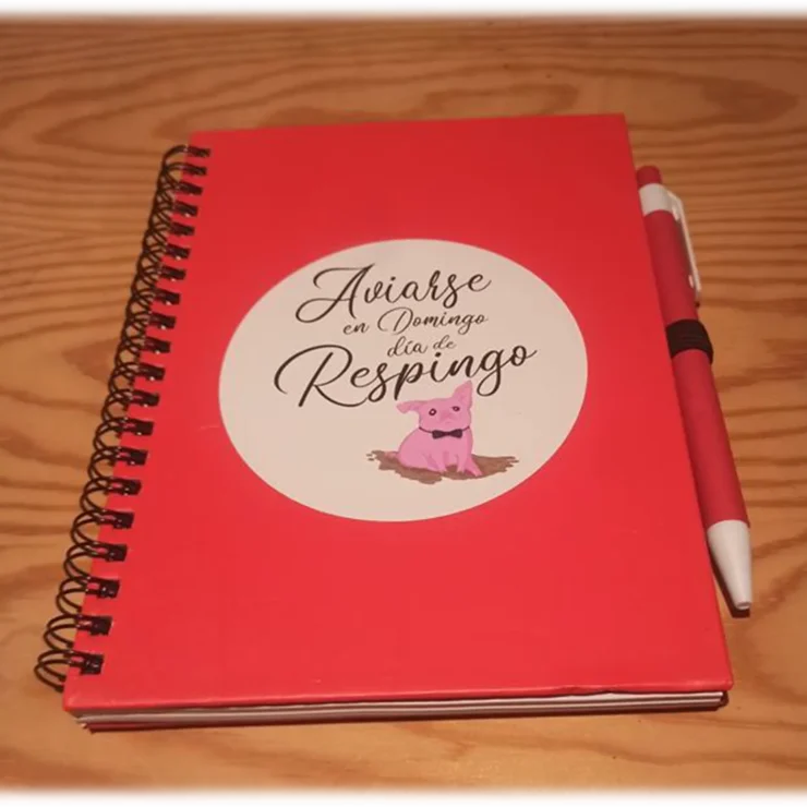 ajecho cuaderno reciclado rojo