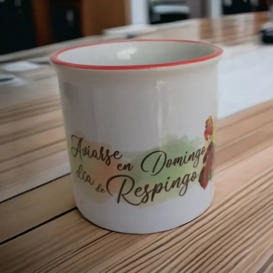 Taza cerámica Aviarse en Domingo