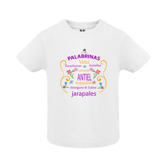 Camiseta bebé Palabrinas – ropa divertida con raíces extremeñas