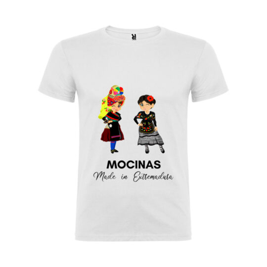 Camiseta unisex con frase Mocinas Made in Extremadura de Ajecho