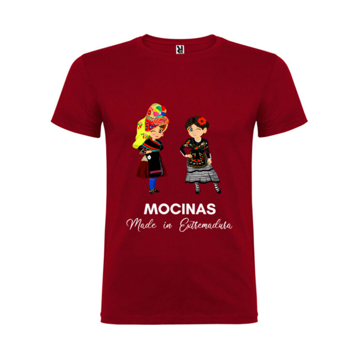 Camiseta unisex con frase Mocinas Made in Extremadura de Ajecho