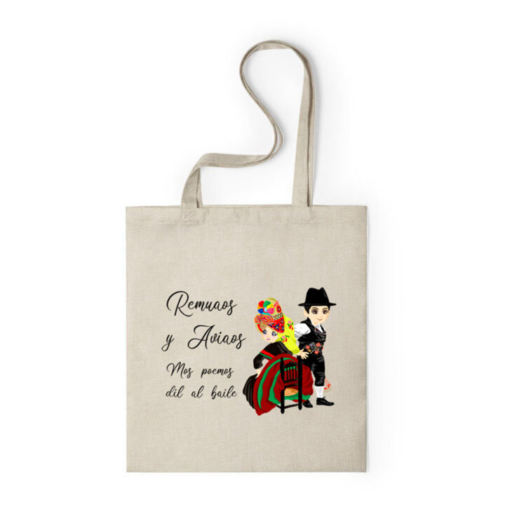 Ajecho Totebag Remuaos y Aviaos pareja poliester