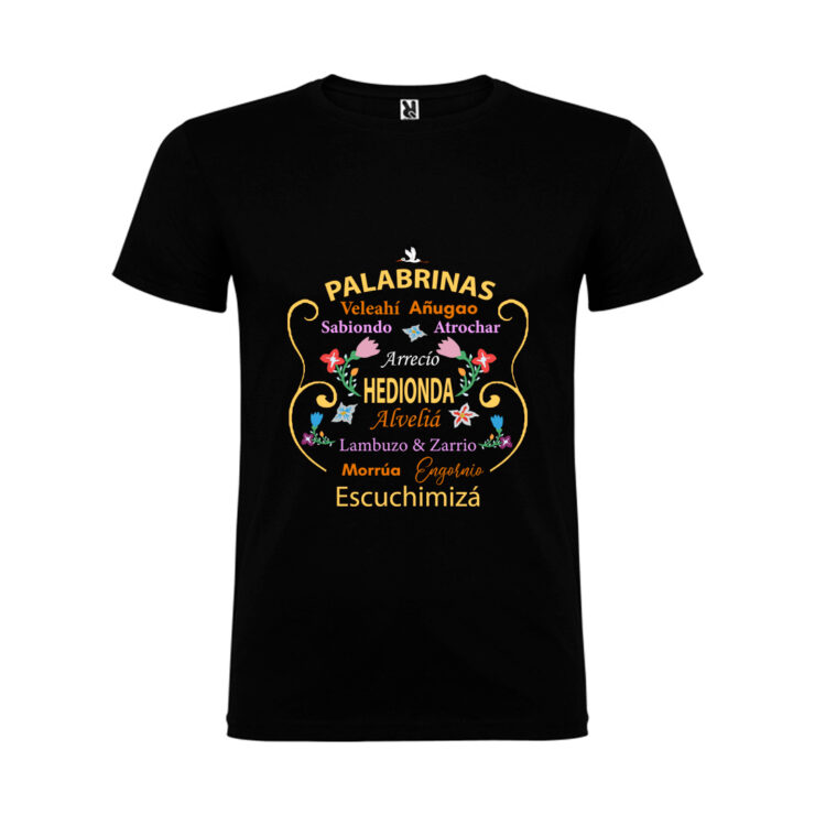Inicio 23 Ajecho Unisex negro Palabrinas Merche