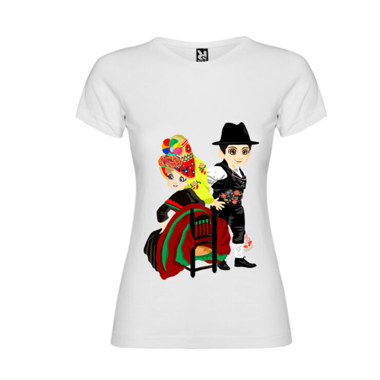 Ajecho camiseta Femenina blanca Montehermosenos pareja
