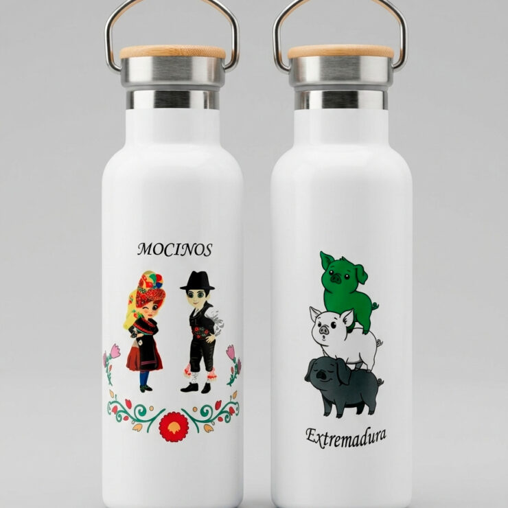ajecho bidon metalico termico 500ml Mocinos y Bartolines IA