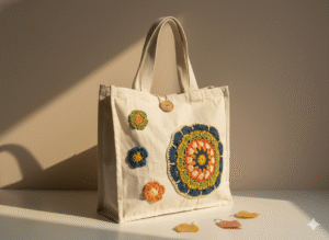 ajecho totebag boton mollica azul ia