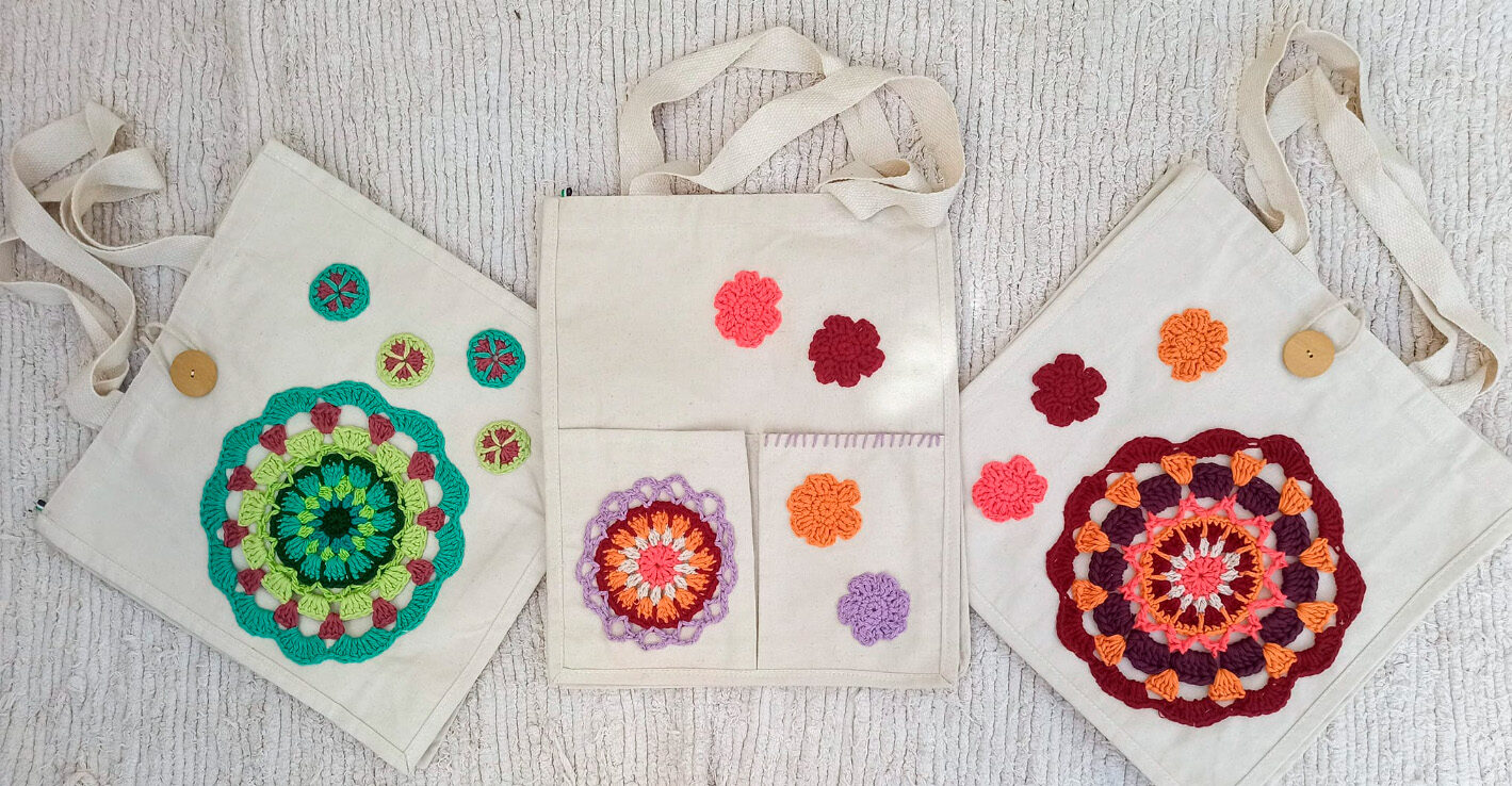 ajecho totebag mollicas ganchillo