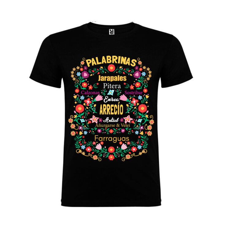camiseta Ajecho Unisex negro ringurrangos