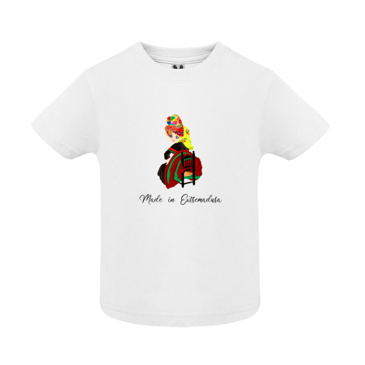 Ajecho camiseta infantil bebe Lupita Made in Extremadura